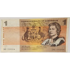 AUSTRALIA 1968 . ONE 1 DOLLAR BANKNOTE . COOOMBS/RANDALL . STAR NOTE